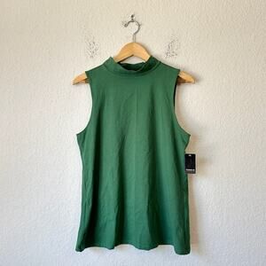 TORRID K Eden Foxy Top Forest Green Mock Neck Cotton Stretch NWT